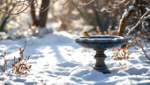 Einfacher Trick hält die Vogeltränke im Winter eisfrei
