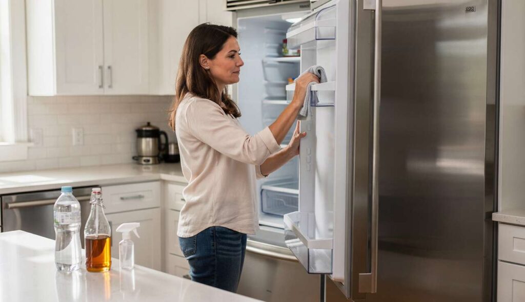 Den Kühlschrank mit einem Tuch mit Wasser und Essig abwischen: Warum sollte man das tun und wie oft wird es empfohlen?